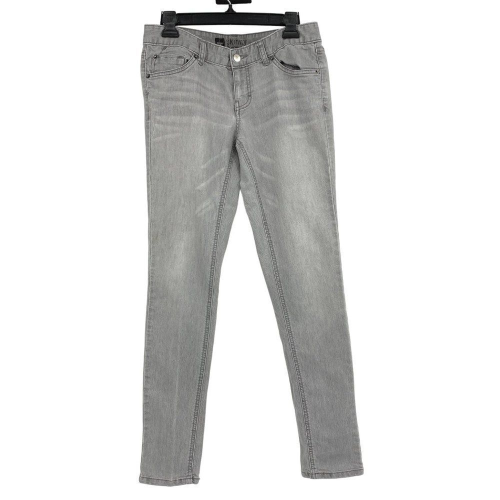 Mossimo Skinny Leg Straight Jeans Gray Size 6 2576 Stretch Lightweight Mid Rise